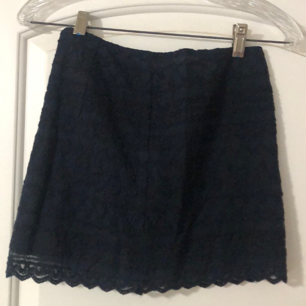 Navy blue mini skirt